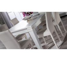 Раскладной обеденный стол для гостиной Мира MIRA-04 белый