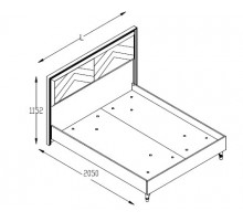 Двуспальная кровать Пальма PALMA-26