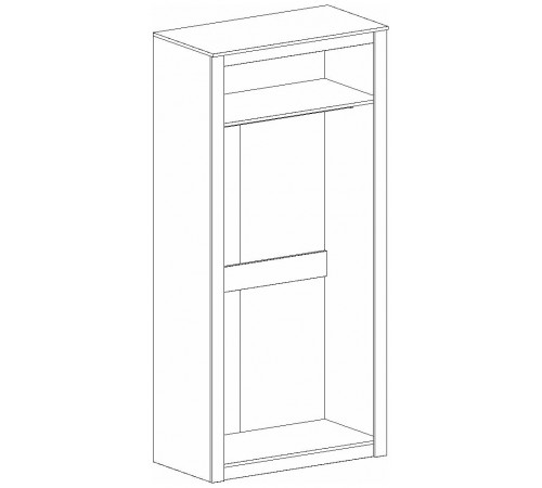 Двухстворчатый шкаф для одежды Даллас Двухстворчатый шкаф для одежды Даллас