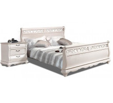 Двуспальная кровать Оскар ММ-216-02/16 (белая эмаль+пт)