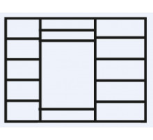 Пятистворчатый шкаф для одежды с зеркалом Венеция ВНШ1/5 (дуб седан)