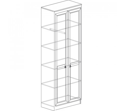 Двустворчатый шкаф для одежды Инна 615 темный Двустворчатый шкаф для одежды Инна 615 темный